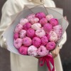 Розовый микс из 25 пионов